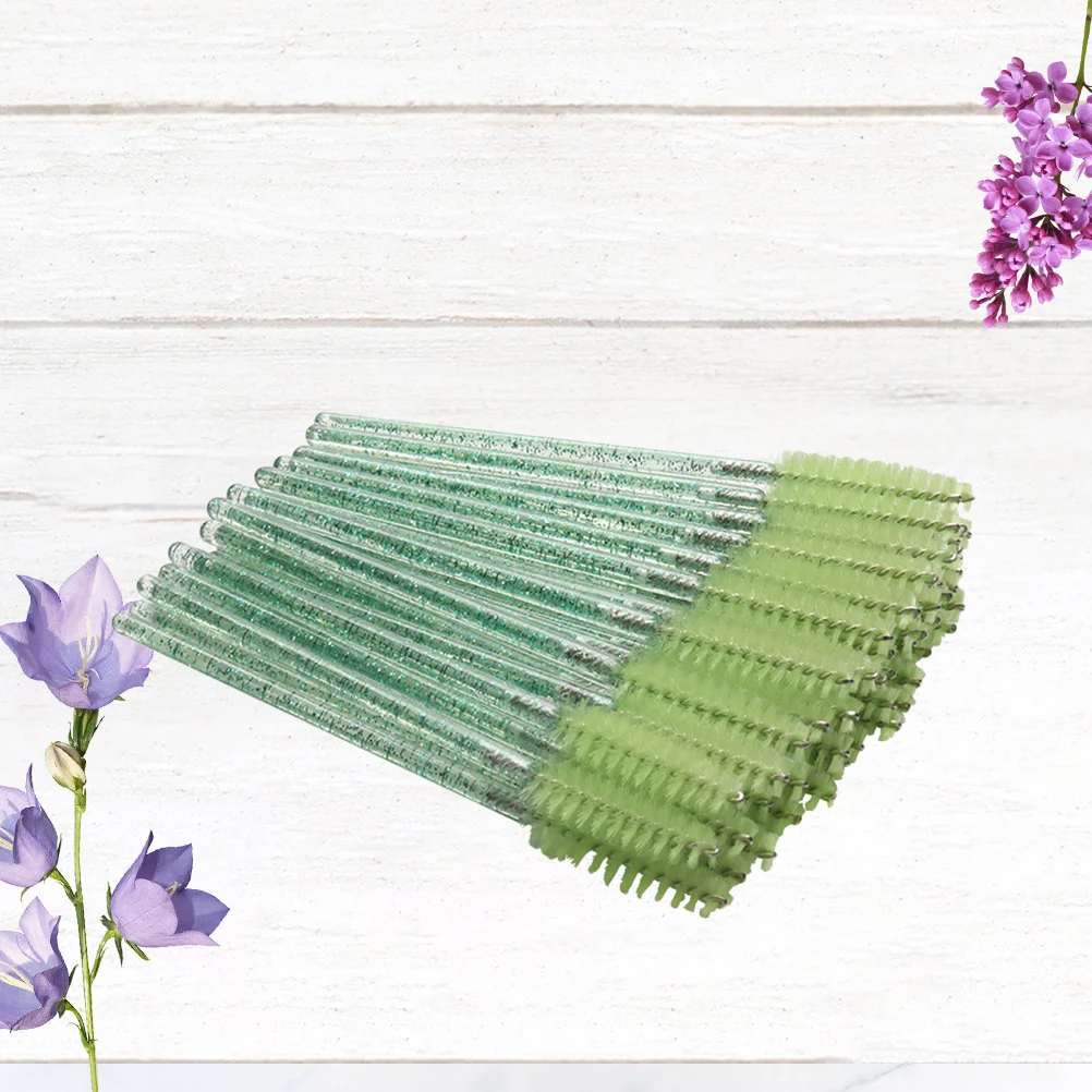 100 قطعة فرشاة رمش المتاح الانحناء ماكياج أداة لصالون المنزل استخدام المحمولة لاش قضيب عصي الماسكارا فرشاة