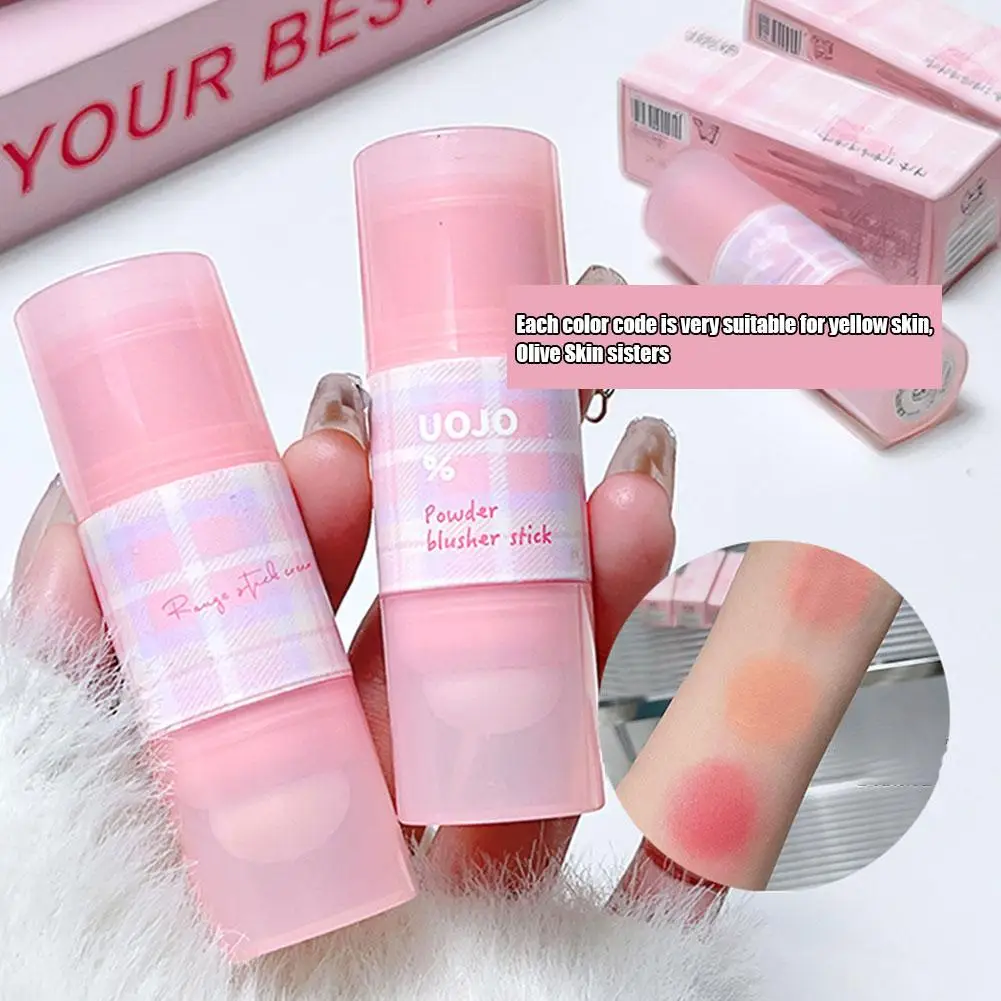 Monocromatico carino fard Stick Cream Smooth Cheek Tint Blush Women Rose Face Rubor Matte coreano Nude Natural Pink Makeup Rou E8m7