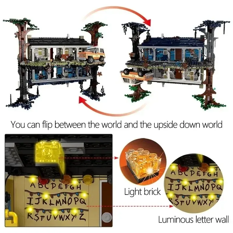 NIEUW IN VOORRAAD Compatibel 75810 Ondersteboven Bouwstenen Bricks Set Speelgoed Voor Kinderen Verjaardag Kerstcadeaus 2499PCS