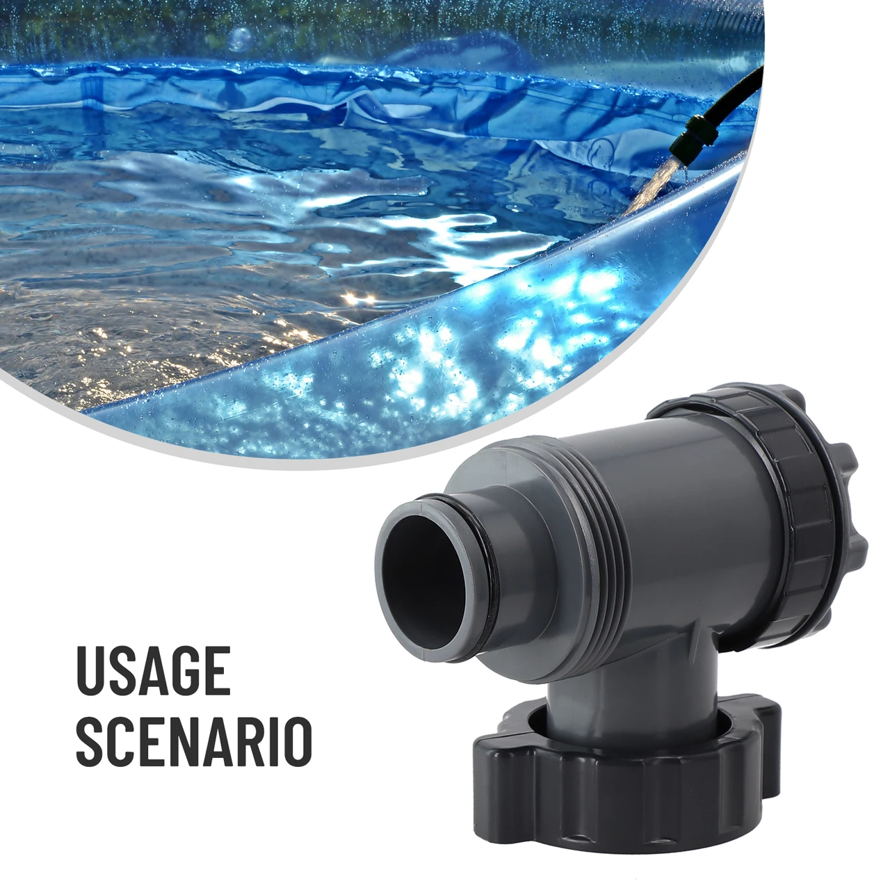 

1pc Switch Plunger Valve On-Off Plunger Valve Swimming Pool Filter Pump For 1-12 Diameter Hoses 2-12 Threaded Connector Fittings