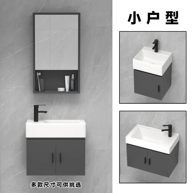 S small apartment mini small wash basin cabinet combined bathroom  ceramic integrated small size