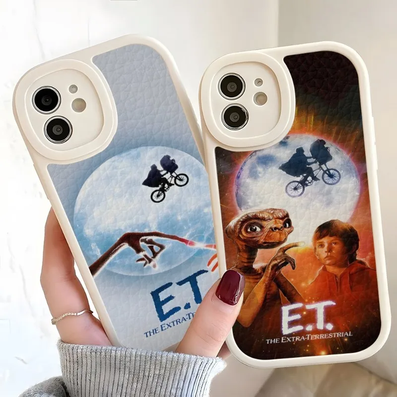 E.T. The Extra Terrestrial Phone Case For Iphone 14 13 12 Pro Max 11 Mini X Xr Xs 7 8 Puls Lambskin Silicone Cover