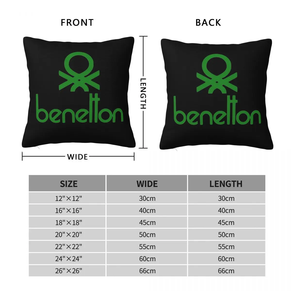 United Colors Of Benetton Square Pillowcase Pillow Cover Polyester Cushion Decor Comfort Throw Pillow for Home Living Room