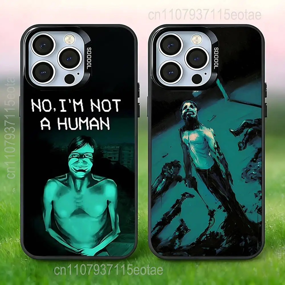 

No I am Not a Human game Black Phone Case Compatible with iPhone 17 16 15 14 13 12 11, Pro, Max, Plus, E, Air, Mini