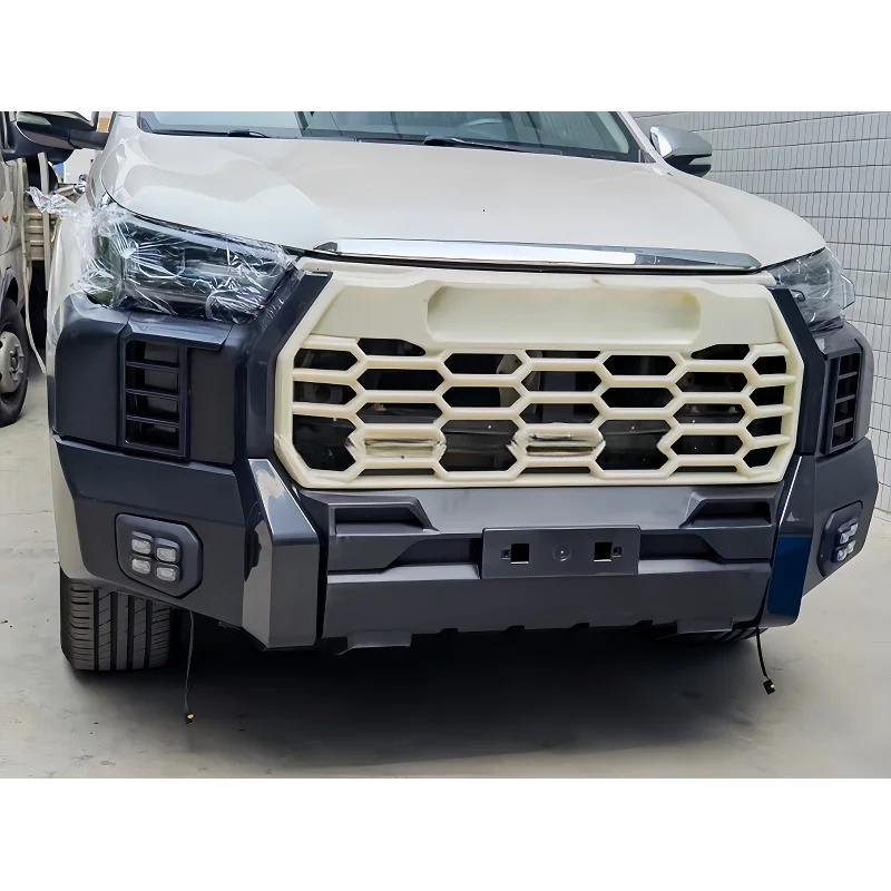 Auto Parts Rocco Style Fr Bumper & Grille Conversion Kit Exterior Replacement Tuning 4x4 Off-Road for Hilux Revo 2016-2018