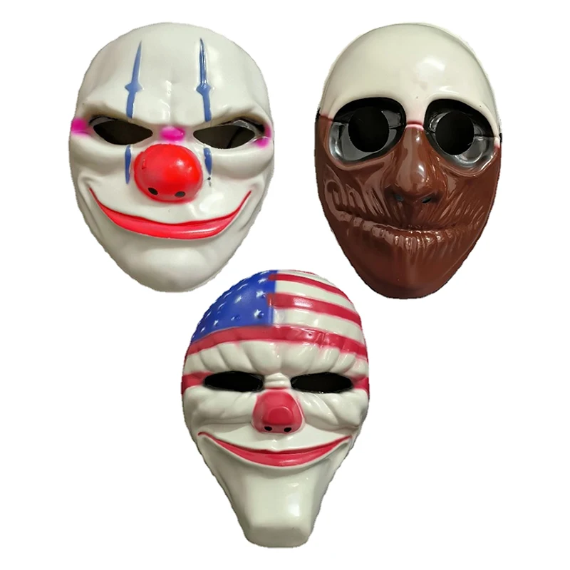 Fashion Explosion Halloween Scary Plastic Costume Costume Prop Flag Harvest Day Clown Mask