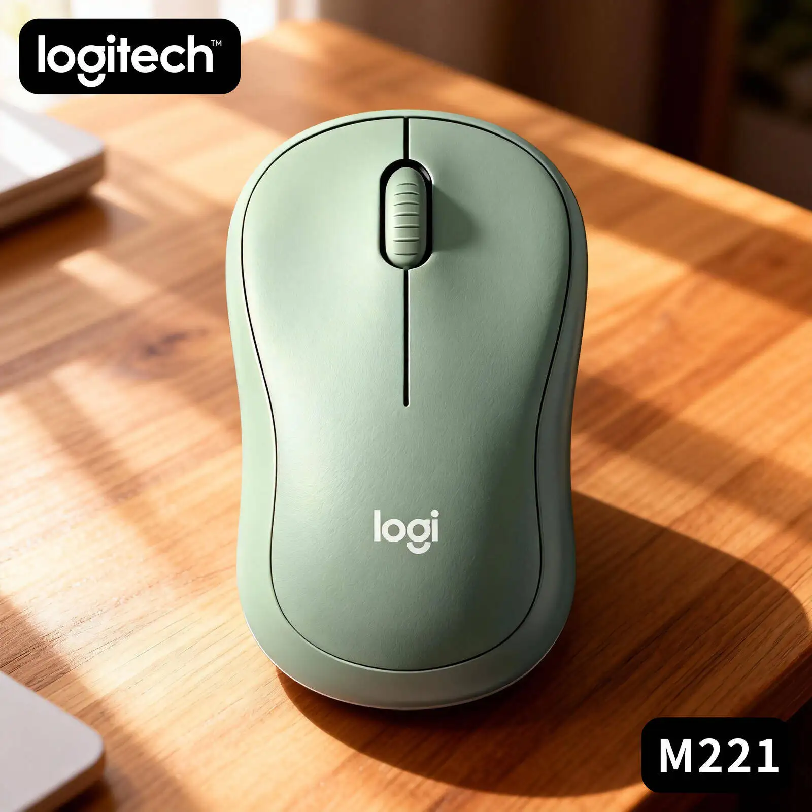

Logitech M221 Ergonomic Wireless Mouse - Lightweight Build, 1000 DPI, USB Receiver, Compatible with Windows Mac Linux PCs M221