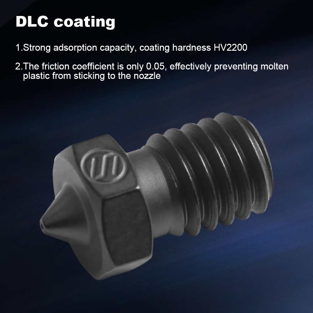 V6 Düse Wolfram carbid beschichtet gehärteter Stahl 0.3/0.4/0,6mm hohe Härte 1,75mm Filament für e3d v6 hotend 3d Drucker teile