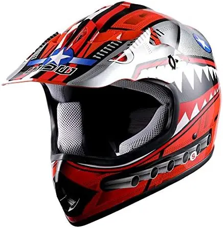 Youth Kids Motocross Helmet BMX MX ATV Dirt Bike Helmet Star Shark: HBOY