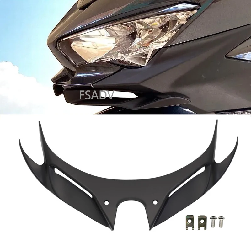 

Motocycle Front Wing Fairing Winglets Mouth Shell Cover Protection Guards For KAWASAKI Ninja250 NINJA400 For Ninja 400 2018-2023