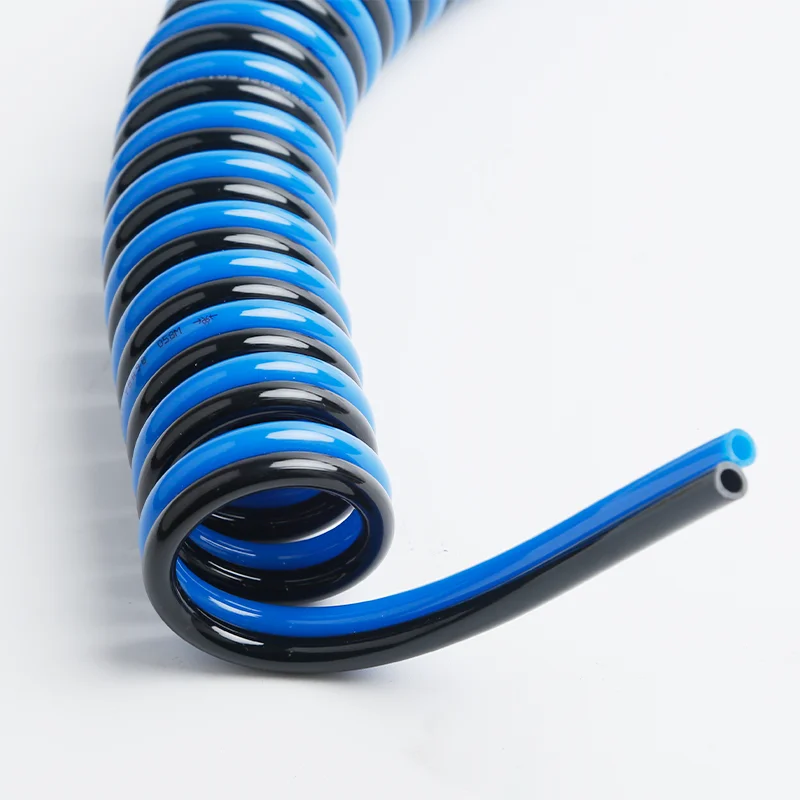 3/6/9/12m spring stretchable air hose double helix high quality polyurethane material for air machines and other tools