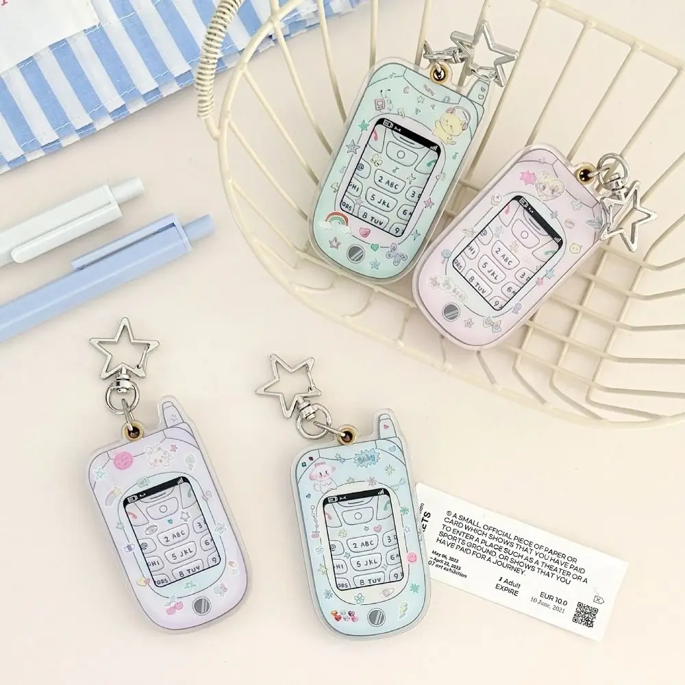 Mini-Telefon form Acryl-Foto karten halter y2k Foto rahmen 1-Zoll-Karten-Fotohalter kawaii einzigartige Idol-Karten-Displays chutz folie