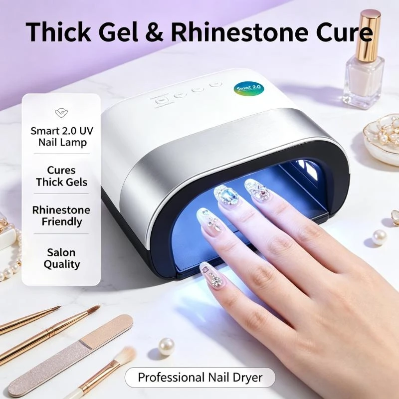 Four Smart Timer Uv Led Nail Lamp Supports Cordless Usage To Create Convenient Condition For Home And Salon Manicures