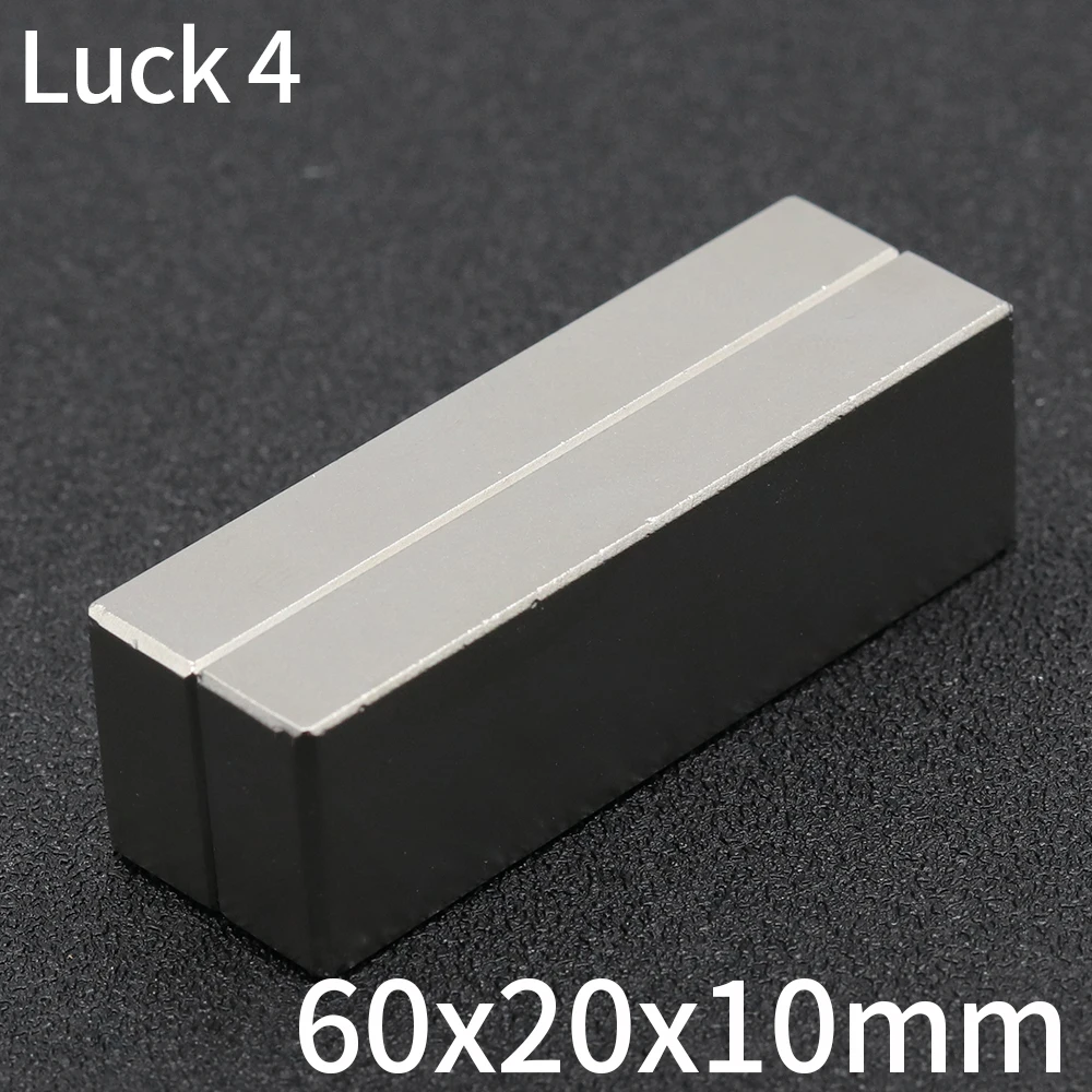 1/2/5/10Pcs Block Magnet 60x20x10 Neodymium Magnet N35 60mm x 20mm x 10mm Permanent NdFeB Super Strong Powerful Magnets