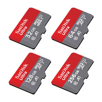 SanDisk Ultra microSD memory card 32GB microSDHC 64GB/128GB/256GB/512GB/1TB Rated A1 microSDXC C10 U1 Flash Memory MiniSD Card