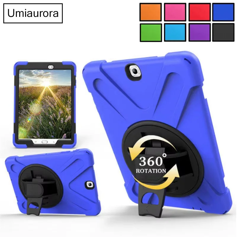 

Для Samsung Tab S2 8-дюймовый SM-T710 SM-T713 SM-T715 SM-T719 Сверхмощный прочный чехол для планшета с ремешком на руку, подставка, противоударный Funda