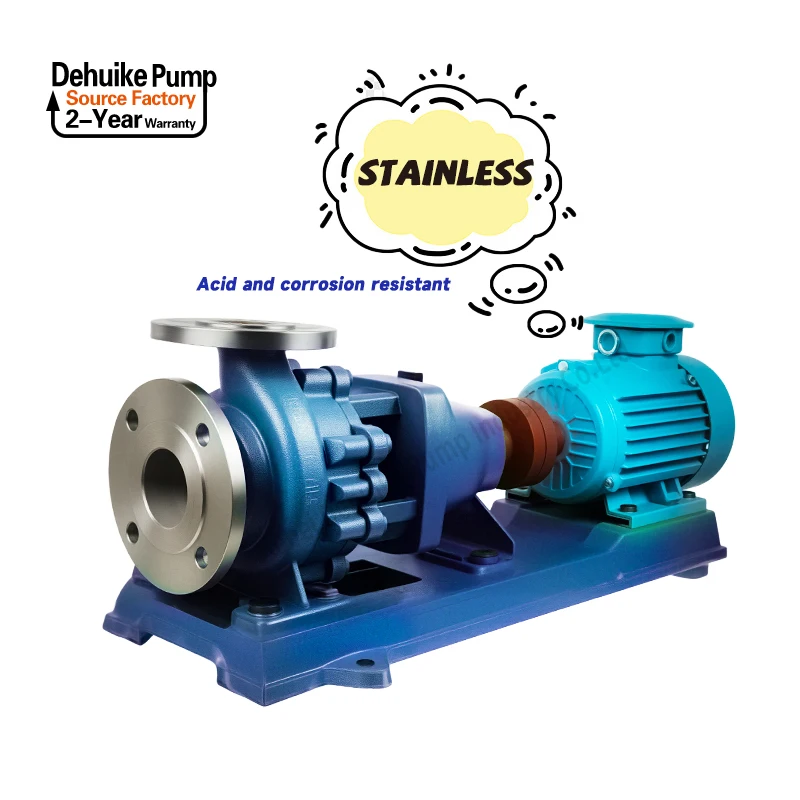 DEHUIKE Brand Factory Directly Supply Industrial Centrifugal Horizontal Stainless Steel Chemical Pump