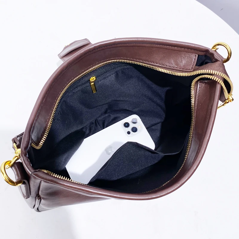 Messenger Bags For Women Luxury Designer Handbag Purse 2024 New In Fashion PU Soft Simple Commuting Underarm Shoulder Crossbody