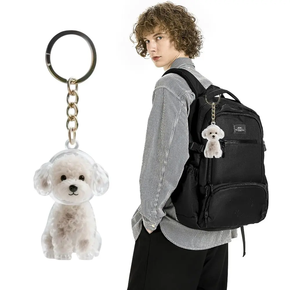 Transparent Dog Fur Storage Pendant Handmade Design DIY Accessories Portable Souvenirs Keychain Fur Storage Capsule