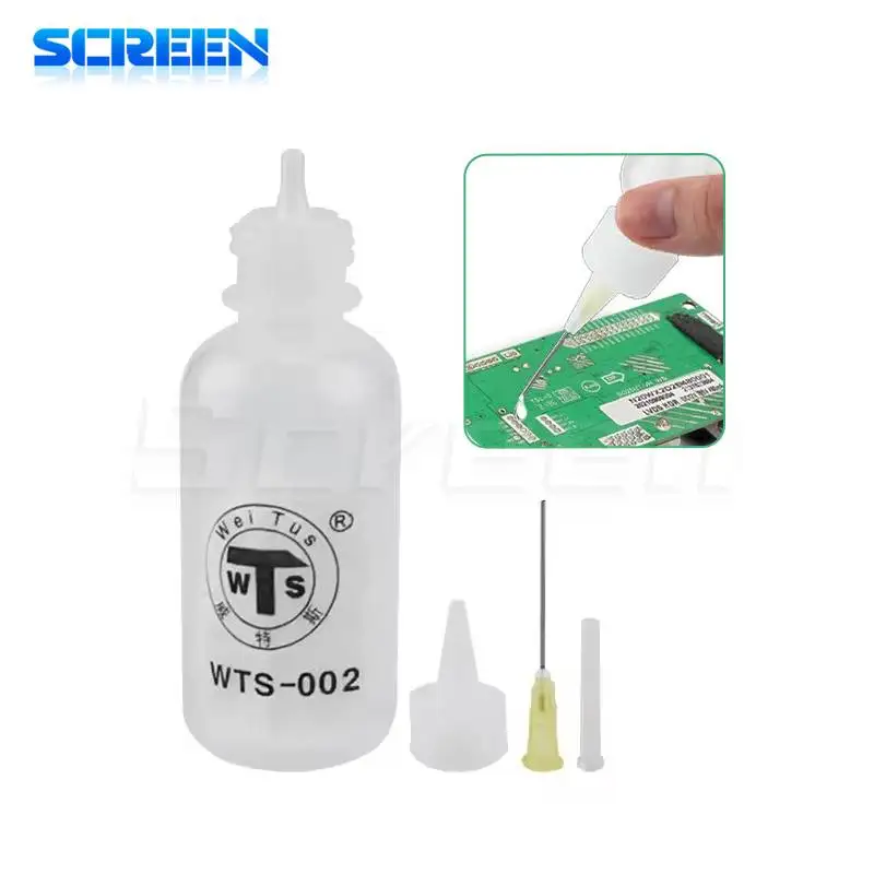 

5pcs WTS-002 Needle tip Plastic rosin bottle 100ml Cleaning fluid flux Alcohol Oil dispenser Plastic cleaner DIY repair tool