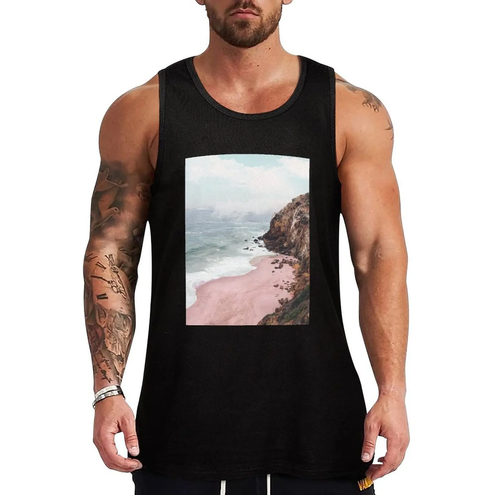 

Malibu Tank Top t-shirts for men Man sleeveless shirt bodybuilding t-shirt