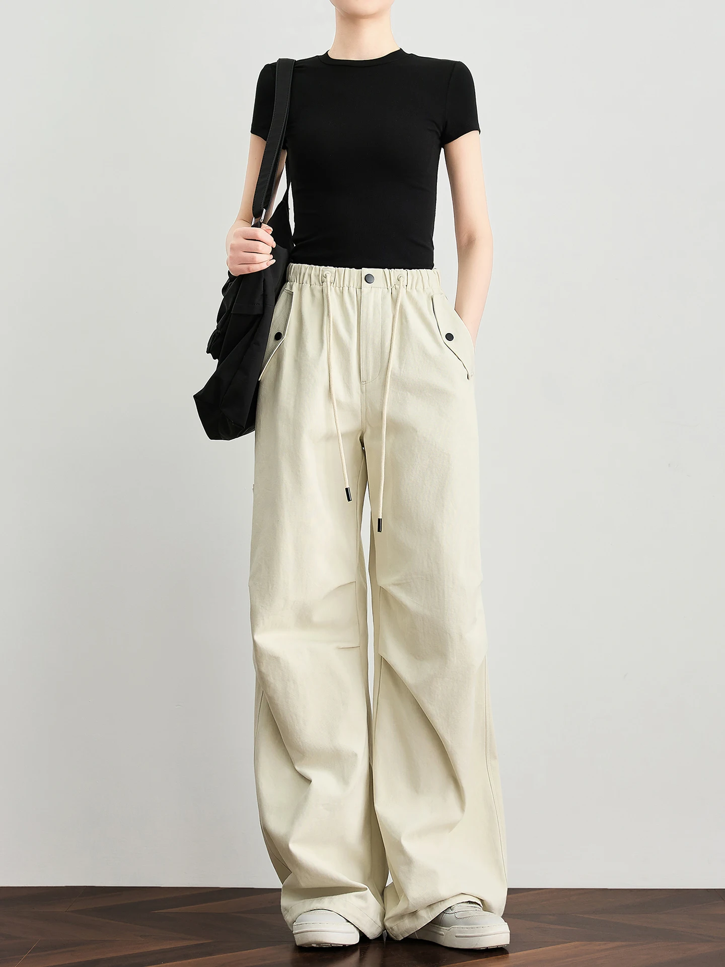 

TUMPUS Американские повседневные брюки из чистого хлопка для женщин, свободные, удобные, дышащие, новинка весенней коллекции