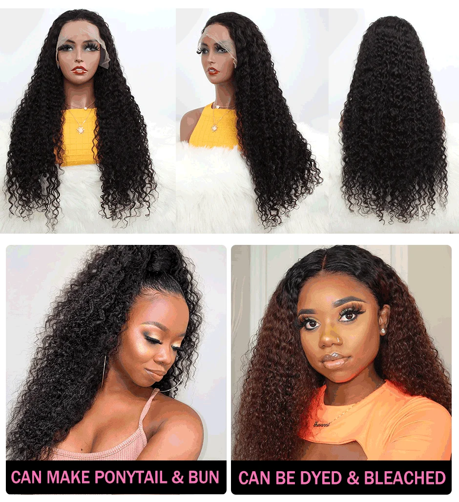 ISEE HAIR Wig 32 Inch Mongolian Water Wave 4X4 Lace Closure Wig Human Hair Wigs For Women 220% 13X4 Lace Front Wigs Clearance