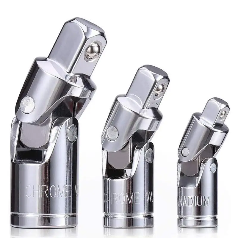 1/3Pcs Socket Universal Joint Adapter 90 Degree Swivel Wrench Connector Spare Parts For Auto Repair DIY Mechanical Work