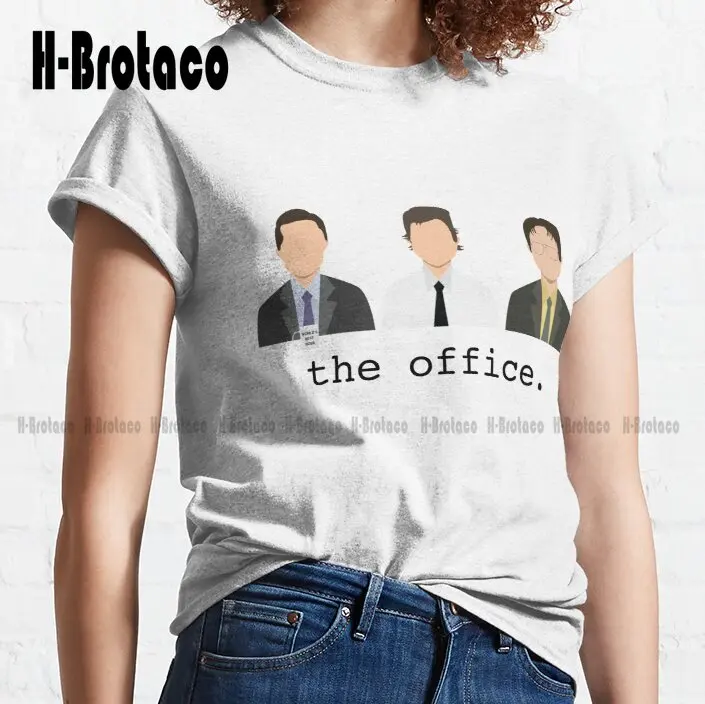 Jim Dwight Michael - The Office Classic T-Shirt Custom Gift Funny Art Streetwear Cartoon Tee Xs-5Xl Unisex Digital Printing