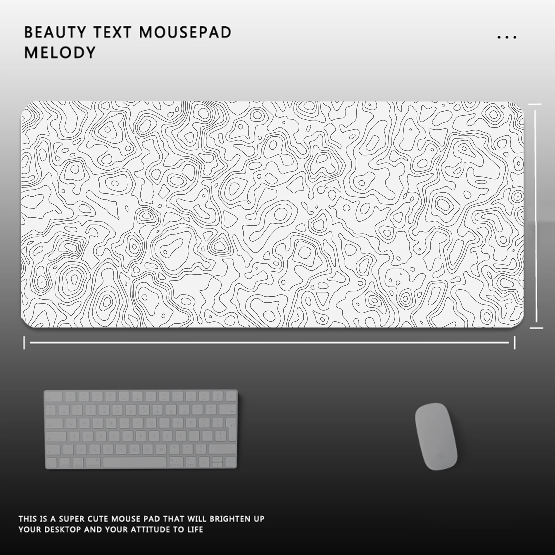 Black And White Mouse Pad Table Mats Large Gaming Mousepad Computer Keyboard Mause Pad XXL Desk Mat 900x400mm