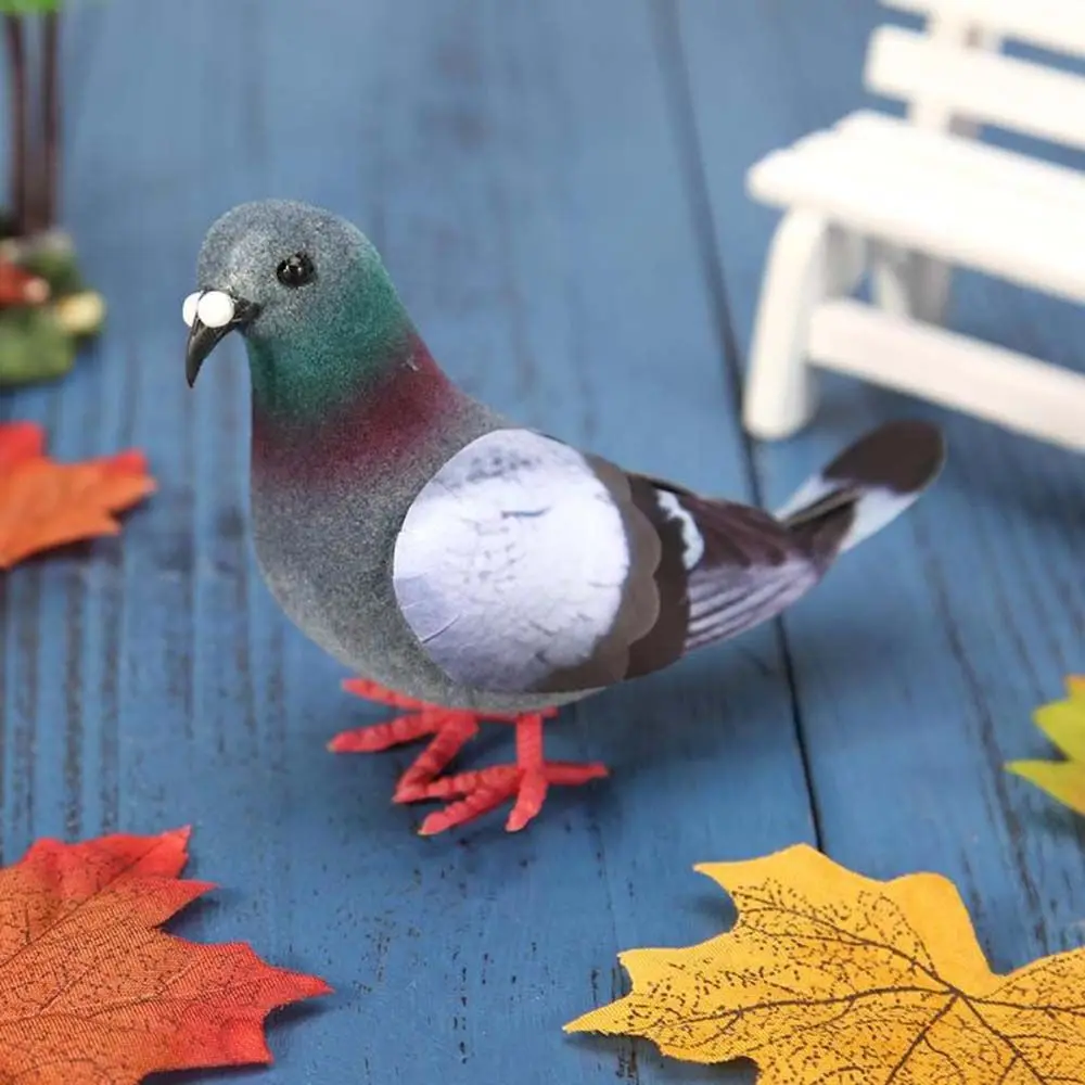 Artificial Birds Simulation Grey Pigeon Dove Model Imitation Animal Party Wedding Supply Photography Props Home Decoration