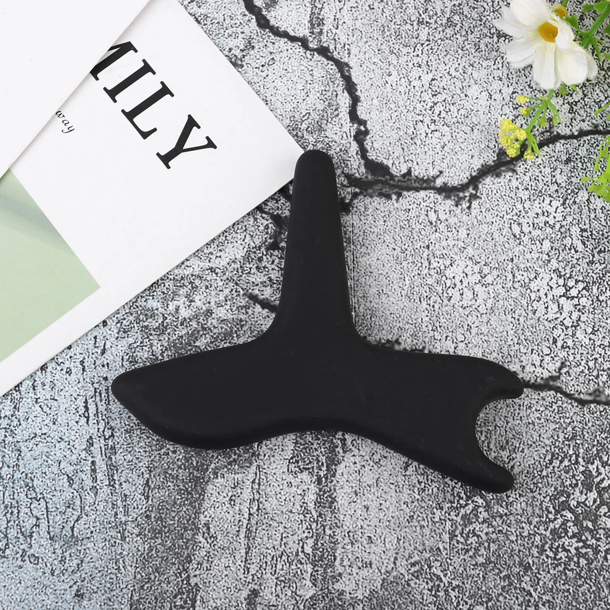 

2Pcs Massage Cones Premium Obsidian Gua Sha Therapy Plates Durable Scraping Treatment Plates Gua Sha Plate Obsidian Plate
