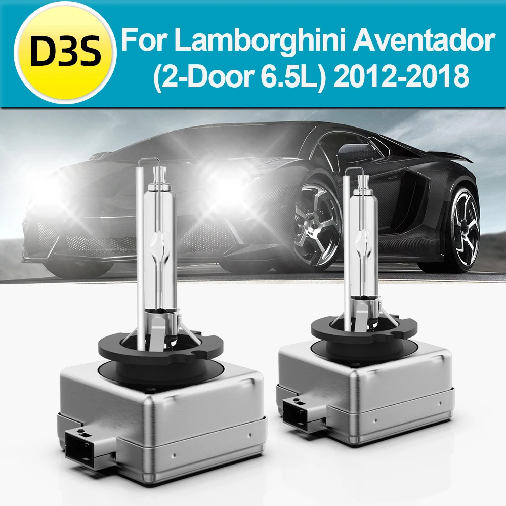 HID Xenon Headlight Bulbs D3S 12V 35W 6000K For Lamborghini Aventador (LP700-4 2-Door, 6.5L) 2012 2013 2014 2015 2016 2017 2018