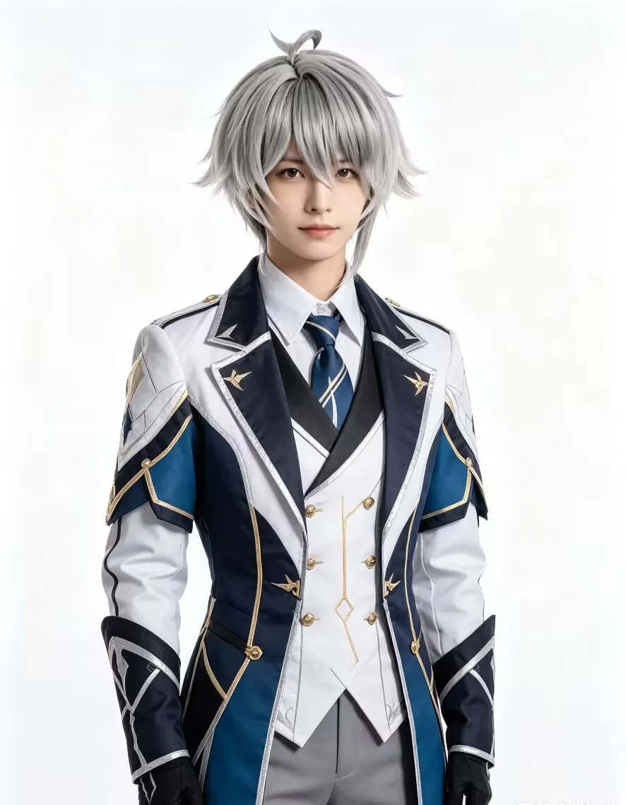 Genshin Alhaitham Cosplay-Perücke, Kunsthaar, Halloween, Karneval, Konvention, Verkleidung, Frau, Kostüm-Requisiten, Party-Perücke, kostenlose Perückenkappe