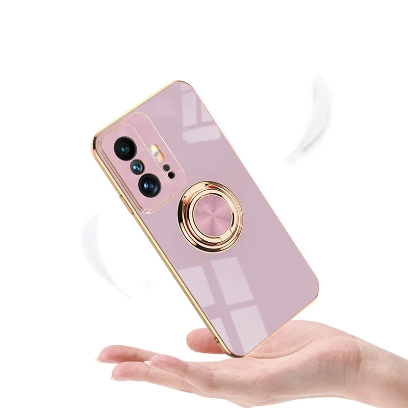 Plating Silicone Case for Xiaomi Redmi Note 10 11 12 13 Pro 10T 11T 12T Red Mi Note 10S Poco M4 F2 F3 F5 Cover with Ring Holder