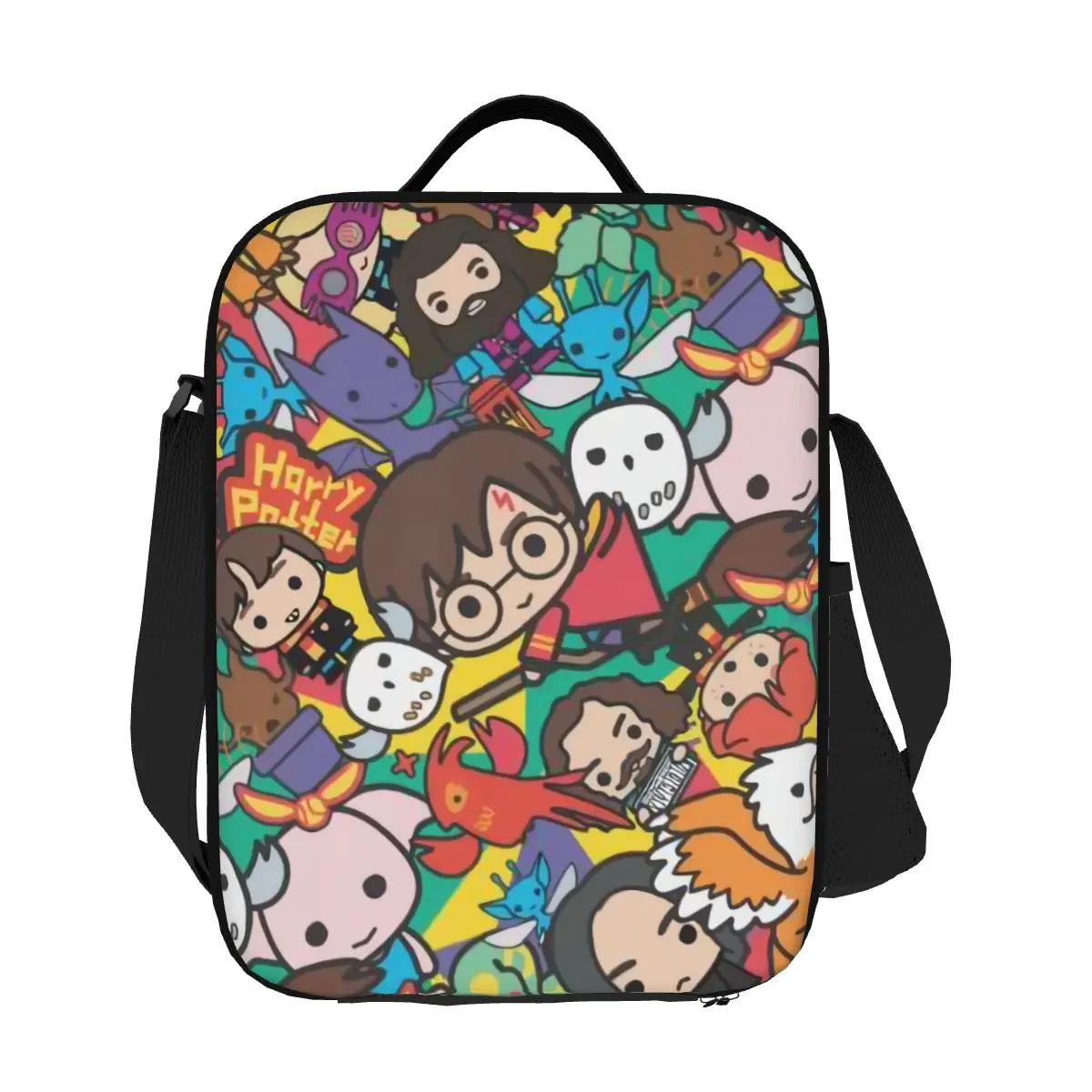 

Custom Harrys Magic Adventure Movies Potters Insulated Lunch Bag for School Office Portable Cooler Thermal Lunch Box Women