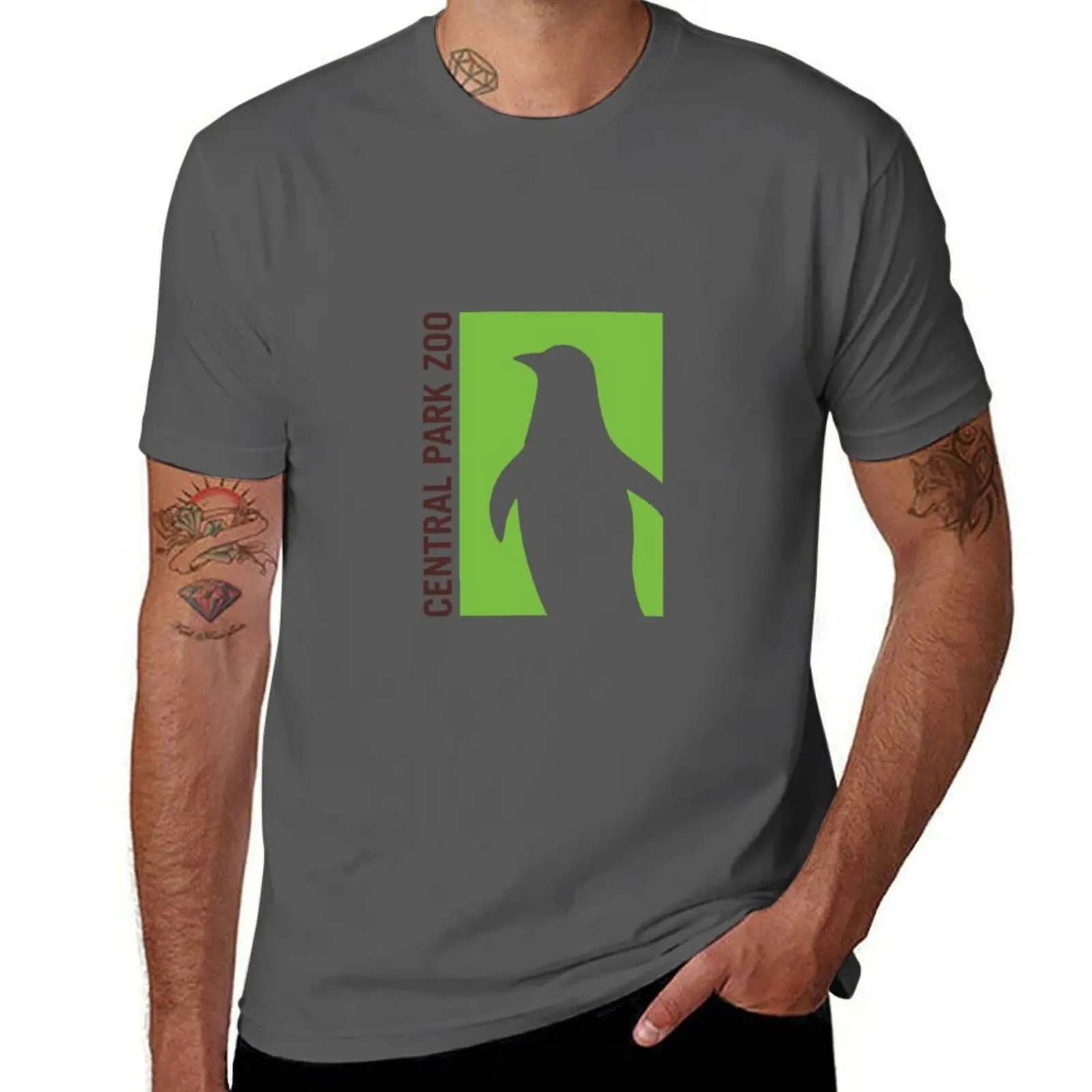 

Central Park Zoo Penguins T-Shirt Breathable Sportswear T-Shirt for Men