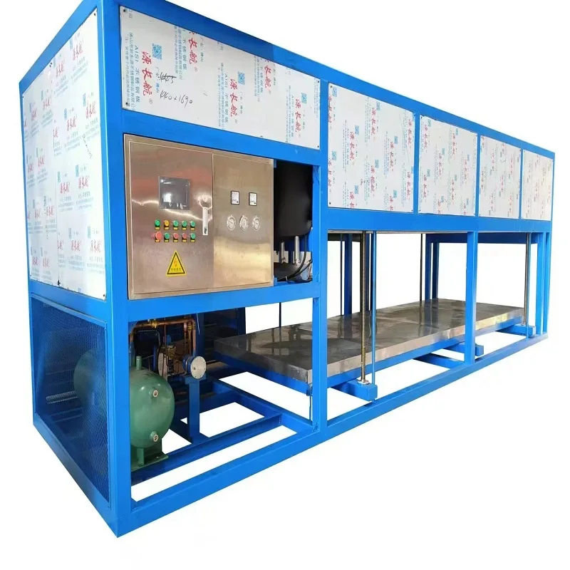 Commercial 380V Block Ice Machine with 1T Ice Stoorage Capacity High Productivity  Automatic for Home and Customer Use