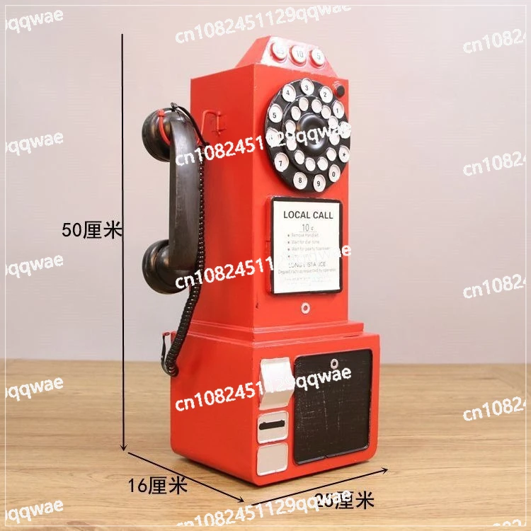 Retro old-fashioned wall-mounted telephone model clothing store bar window ornament wall ornament photography props