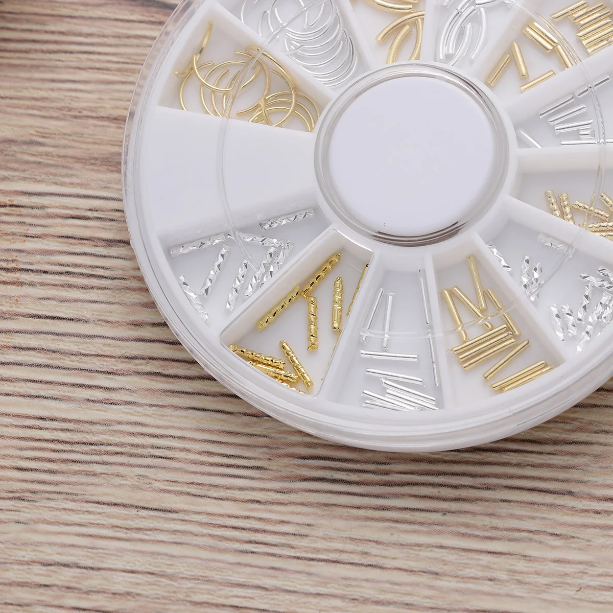 

1pc 12 Grids Nail Art Metal Studs Decorations Mixed Rivet Design Diy Accessories For Home Cell Phone Case Body 3