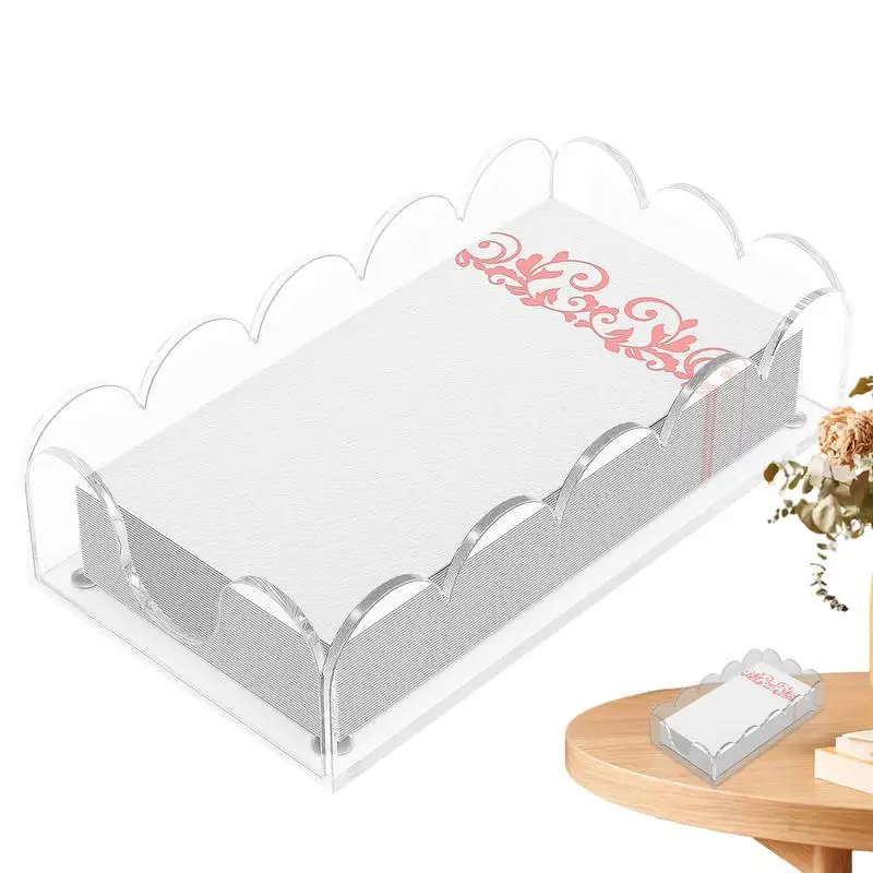 Klarer Serviettenhalter, Küchenhandtuchhalter, modernes Acryl-Cocktail-Serviettenhalter-Tablett für Tisch, Küche, Badezimmer