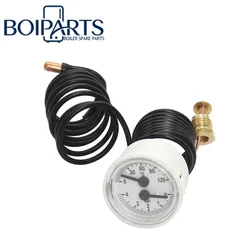 Capillary Manometer Boiler Pressure Gauge Wall Mounted Furnace Water Pressure Gauge Replacement