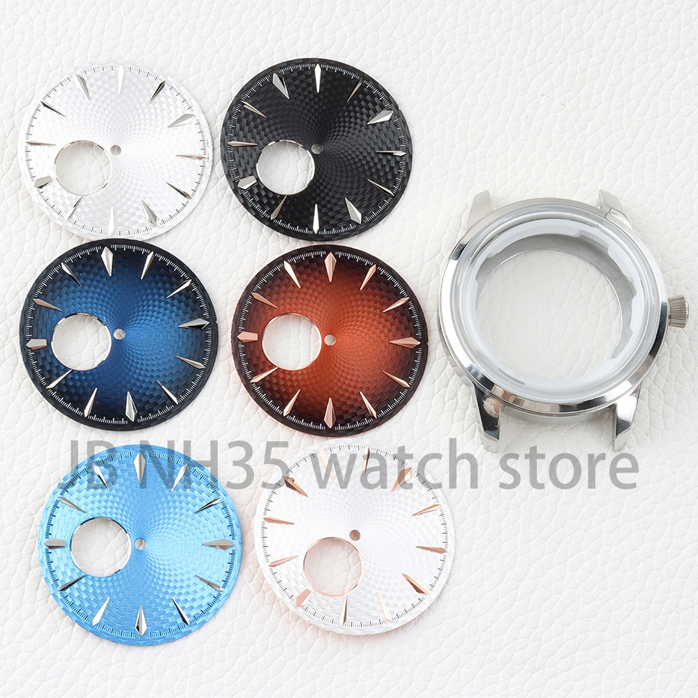 40mm Arched Glass Case 35mm Dial Face NH38 Dial Hands Hollow Dial for Cocktail Time Presage NH38 Movement Watch Repair Tools