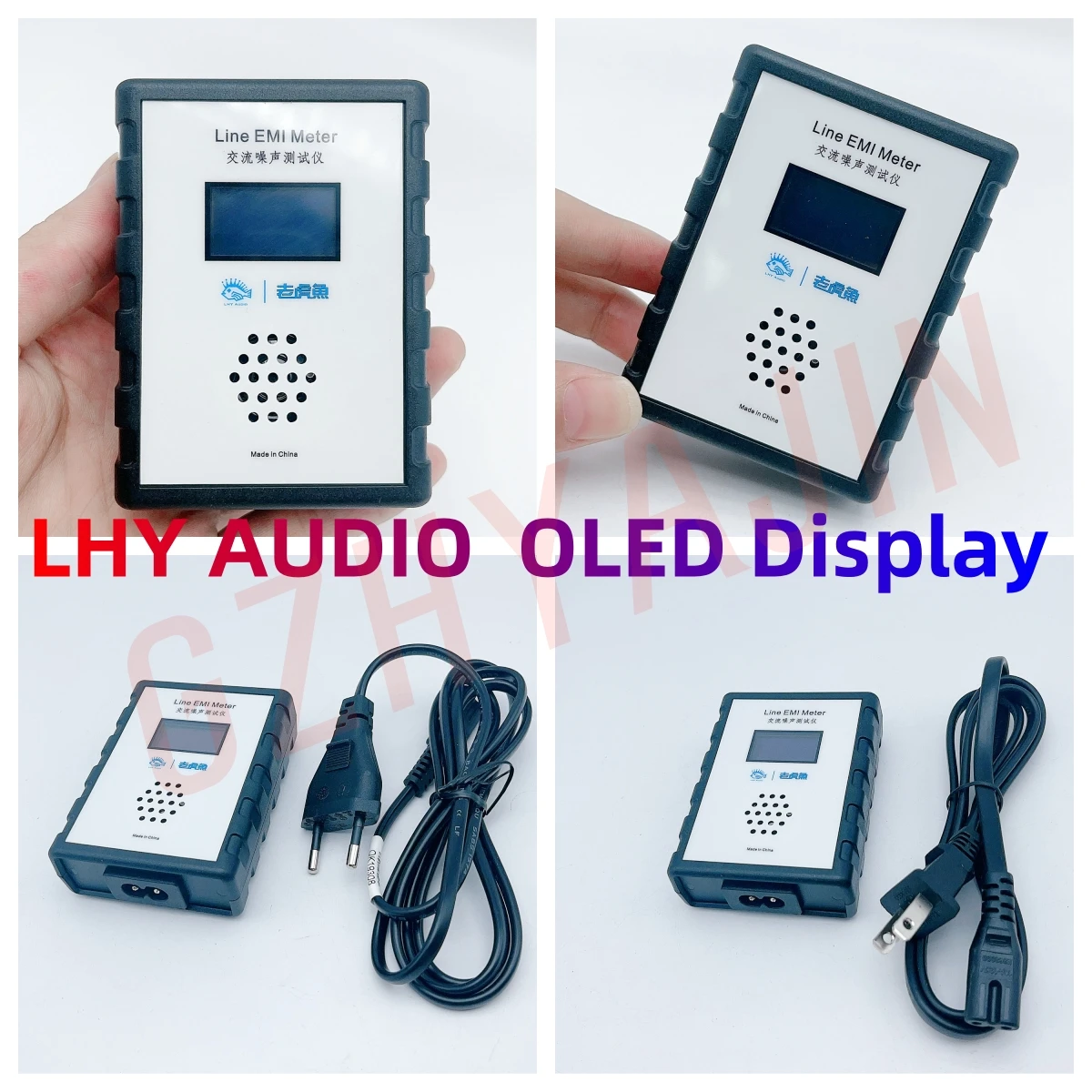 LHY AUDIO OLED Display Mains Noise Tester EMI Measuring Instrument Broadband AC Power Supply Ripple Analyzer line EMI meter