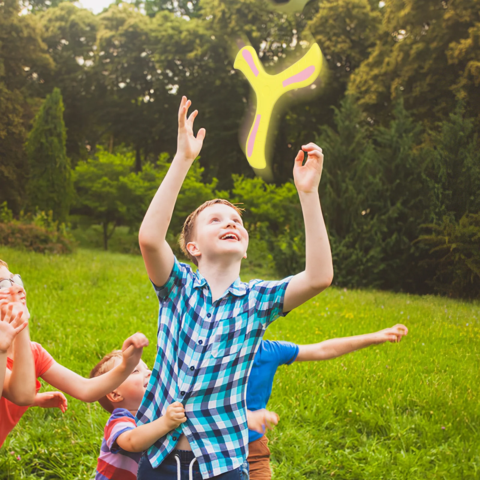 2Pcs Boomerang Children Bright Color Fast Returning Outdoor Sports Game Kids Hand Eye Coordination Children Toy