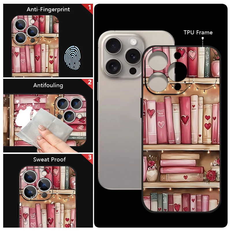 Little Hearts Pattern Phone Case For iPhone 17 Pro Max 17e 16 15 14 13 Pro Max 16 Pro 16e 11 Shockproof Soft Silicone Back Cover view 6