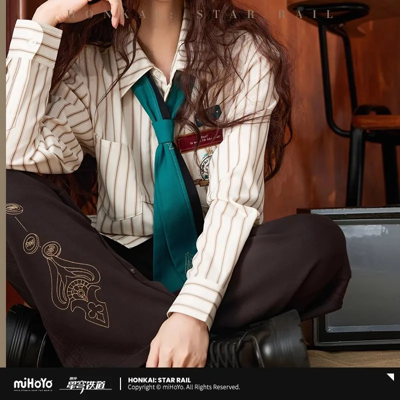 MiHoYo อย่างเป็นทางการ Aventurine กางเกงของแท้ Honkai Star Rail Aventurine Theme Casual กางเกงคอสเพลย์เสื้อผ้าของขวัญฮาโลวีน