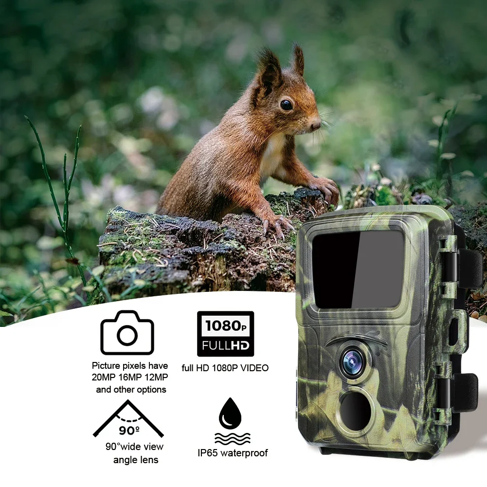 2PCS Trail Hunting Camera 20MP MINI600 1080P Infrared Outdoor Mini Cameras Night Vision Tracking