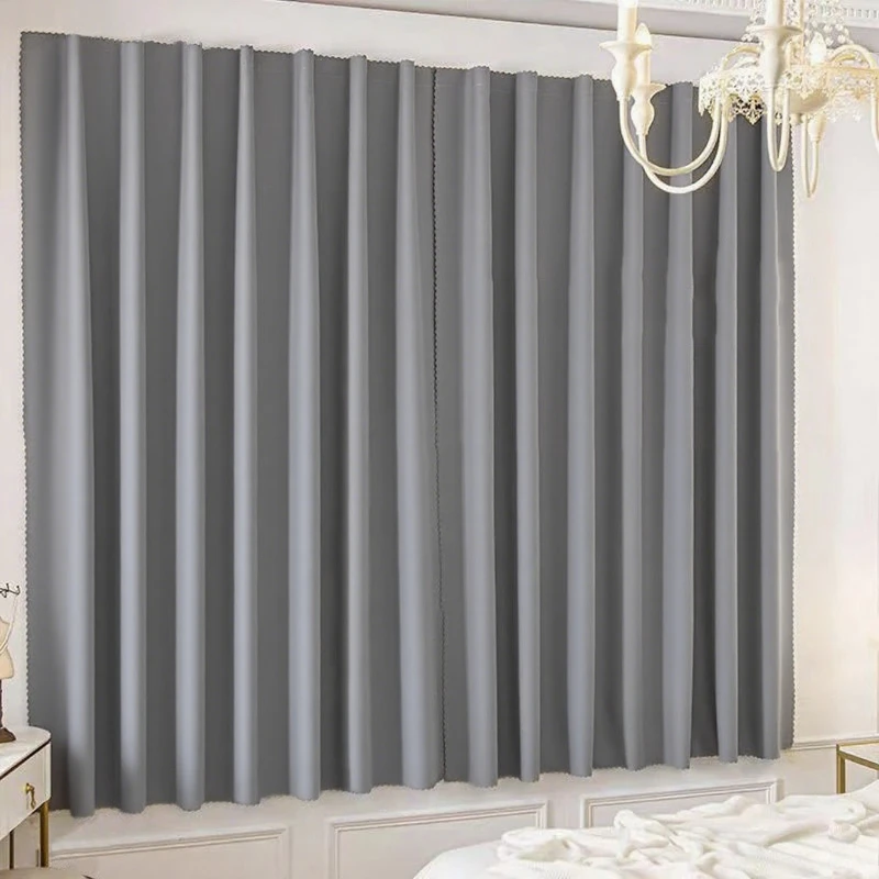 1pc Modern Elegant 100%Blackout Curtain, Fashion Home Decor for Living Room Bedroom, Effective UV Blocker Drapes, Korean Style