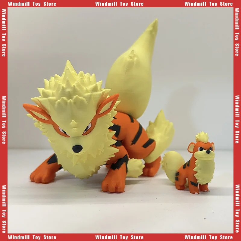 3D-Druck im Maßstab 1:20 World Shellder Growlithe Arcanine Pokémon Spiel Peripherie Modell Sammlung Desktop Ornament Dekoration